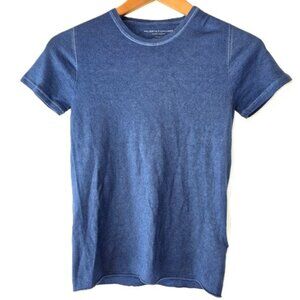 NEW $325 MAJESTIC FILATURES CASHMERE CREW NECK DELUXE TEE SHIRT IN OCEAN SIZE XS